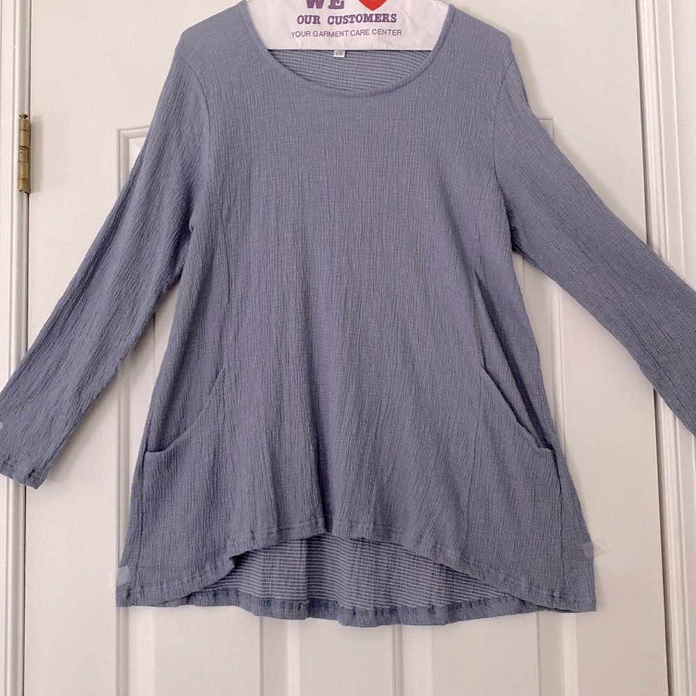 Cotton Gauze Grey-Blue Tunic
